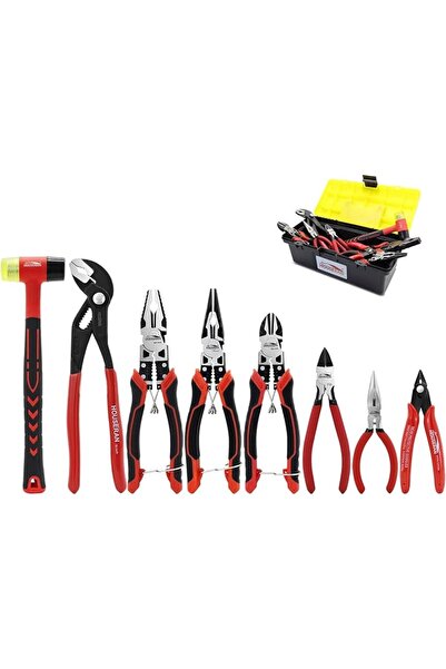 GENERAL 8 PCS Pliers Set with Case for DIY & Home Use