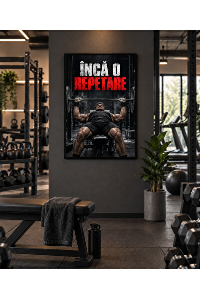 Miutic Print Studio Tablou decorativ pentru Fitness „Încă o repetare”, Tablou...