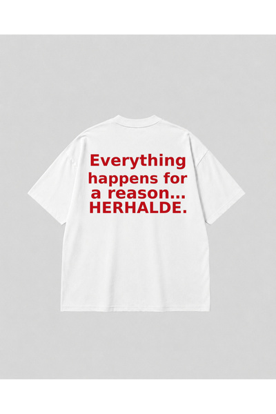 SVART WEAR Λευκό Unisex βαμβακερό μπλουζάκι με στάμπα στην πλάτη και γράμματα...