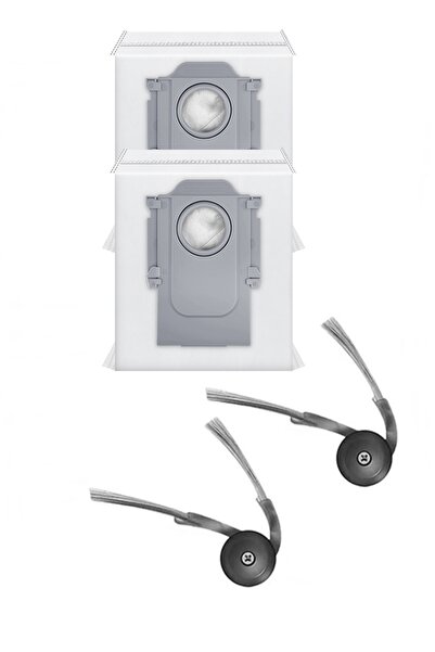 Rovexa 2 perii laterale compatibile cu Roborock Q7 M5 și Q7 M5+ 2 saci de praf