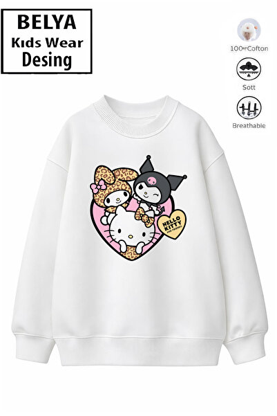 Belya Kids Wear Trend Kids Girls Model Full Fit Oversize Leopard Design în 3 ...