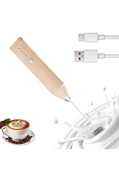 GENERAL Milk Frother,Handheld Milk Frother and Drink Mixer With Stainless Whi...