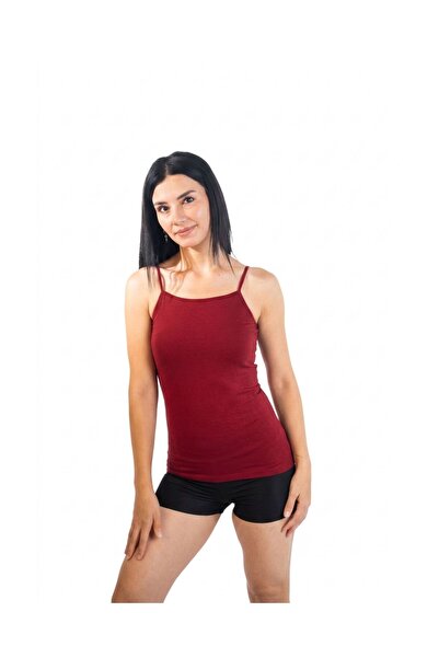 Lonca Tekstil Bamboo String Strap Women's Tank Top Package Includes Single Item