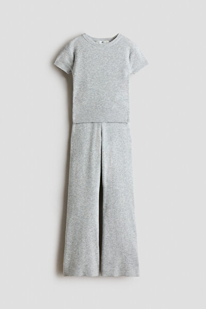 H&M 2 Parçalı Lastik Örgülü Set