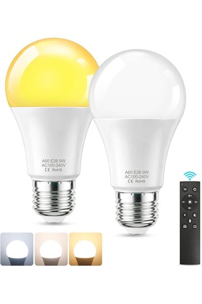 Generic LED Remote Control Light Bulbs, 700LM 9W, 60 Watt Equivalent, 3000K-6...