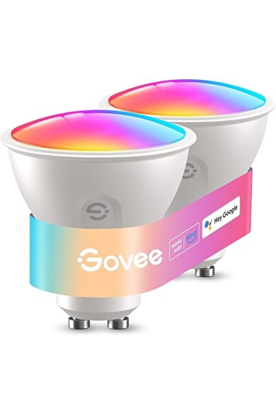 Govee مصباح ذكي GU10 RGBWW، مصابيح LED بقوة 400 لومن تعمل مع أليكسا، عبوة من ...