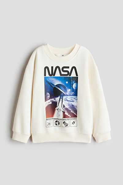 H&M Baskılı Sweatshirt