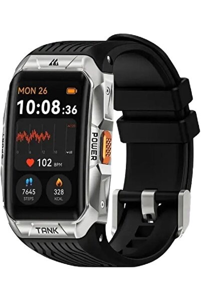 Kospet TANK X2 Ultra Single Band Rugged Smartwatch – Silver, Military-Grade D...