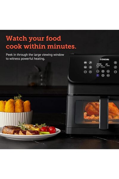 COSORI Wifi Air Fryer 6.4L, Air Fryer with Dual Resistance, 60+ App Recipes Created by Chef in Spani