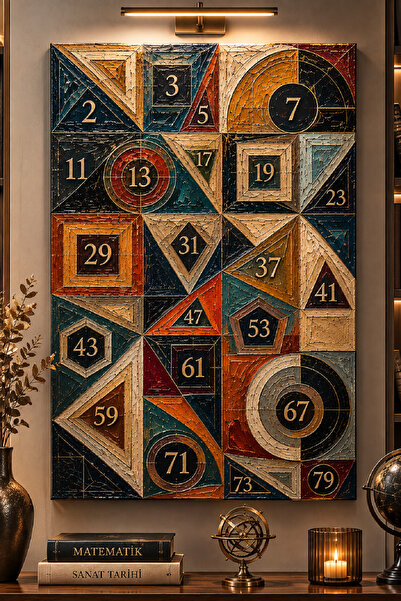 571 Store 40X60 KANVAS GEOMETRİK ASAL SAYILAR