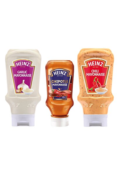 Heinz Mayonez Sarımsaklı 400 gr - Chili Acılı 405 gr - Chipotle 225 gr 3 lü Set