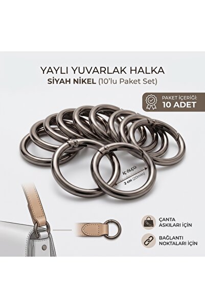 SEM AKSESUAR Spring-Loaded Round Ring - Bag Connection and Accessory Ring (10...