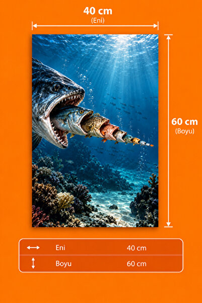 571 Store 40X60 KANVAS TABLO KÜÇÜK BALIK