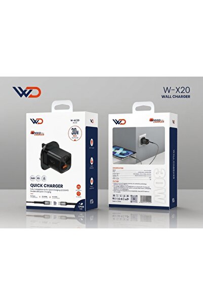 WD كابل W-X20 BLACK AC30 للمنزل + كابل CC