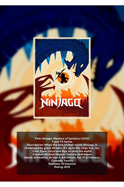 OEM Poster Infografic Ninjago Maeștrii Spinjitzu, Acțiune și Aventură, Carton...