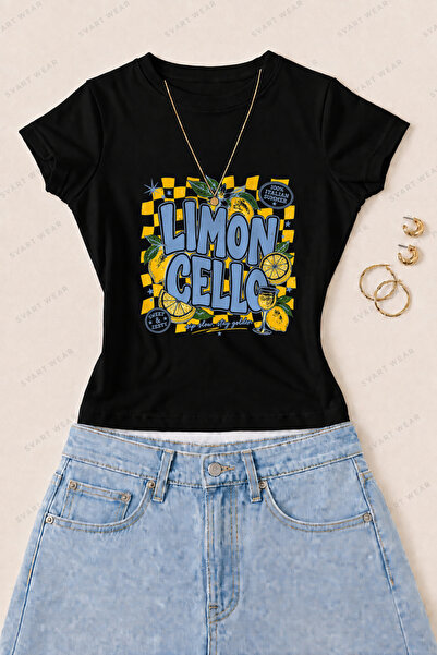 SVART WEAR Ženska majica kratkih rukava Limoncello sa limunovim printom, od p...