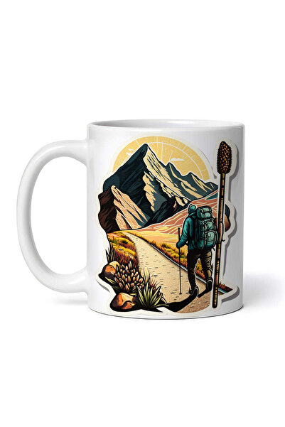INOVATIX Personalized white mug, Mountain hiker, INOVATIX®. 330ml