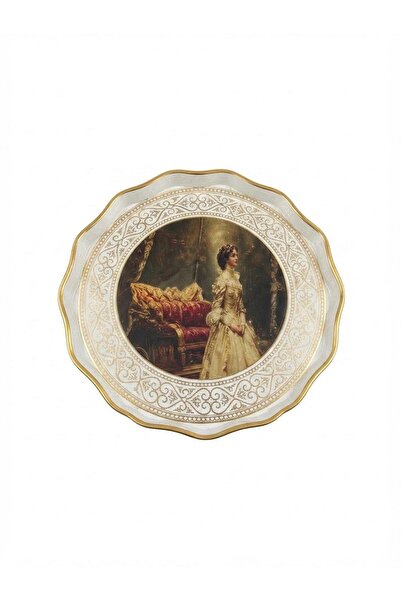 Altabi Digital Printed Glass Serving Tray – Round Tray 38 cm