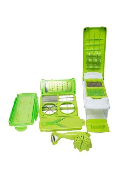 Twinkle Mart 11-Piece Fruit And Vegetable Chopper And Slicer Set Green/White ...