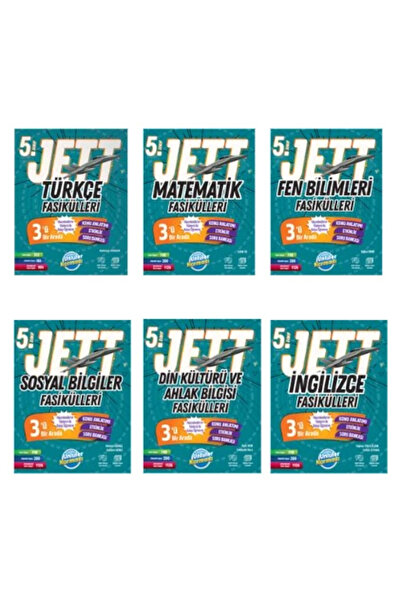 Ünlüler Karması 5.SINIF TÜM DERSLER JETT FASİKÜL 6'LI SET
