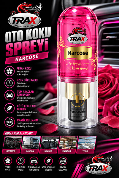 ARACINIZ İÇİN EN İYİSİ T-RAX 🩷 T-RAX Narcose Oto Koku Spreyi – Uzun Süre Kal...