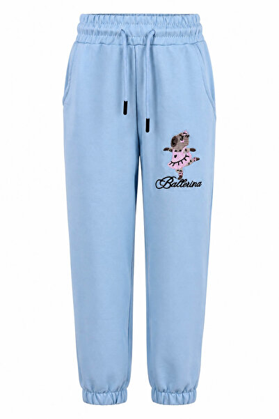 trender Ballerina Bear 2 Thread Blue Girls' Sweatpants 8073
