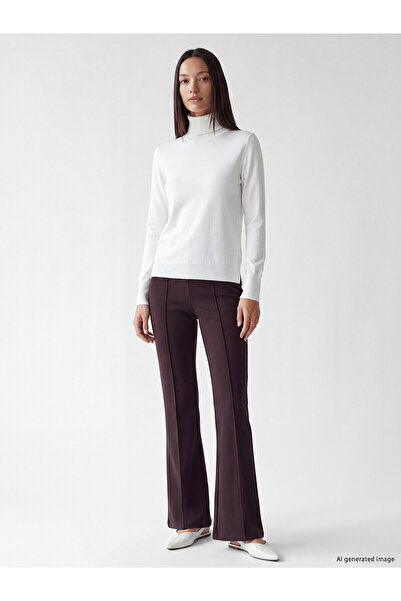 LC Waikiki Nevavm Farkıyla Lcw Everyday Burgundy Interlock Plain Super Skinny...