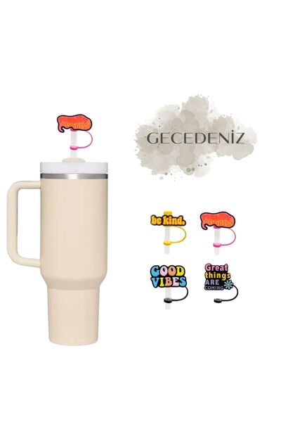GECEDENİZ سدادة للشفاطة متوافقة مع الترمس، مزينة بكتابة Howdy Partner