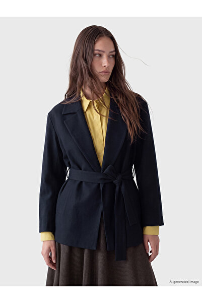 LC Waikiki Rmz Gi̇yi̇m Farkiyla Belted Women's Blazer Jacket