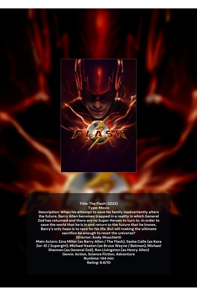 OEM Infographic Poster The Flash, Decorative, Cardboard 250g, A4