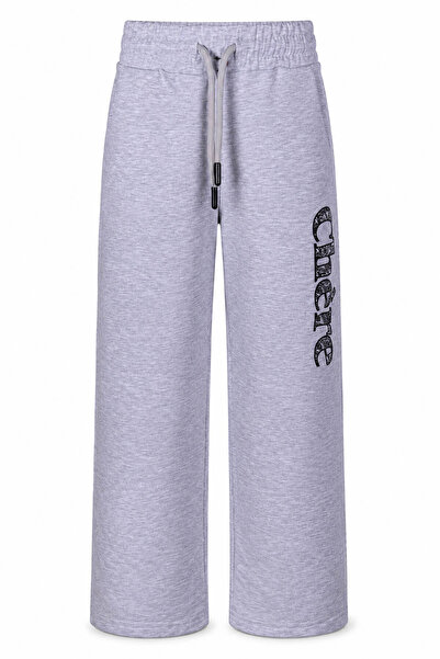 trender Chere Print 2 Thread Gray Girls' Sweatpants 8072