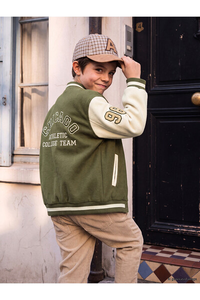 LC Waikiki Nevavm Lcw Kids Khaki Embroidered Standard & Regular Boys' Jacket ...