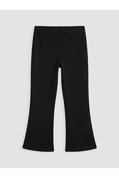 LC Waikiki Nevavm Black Plain Tight & Slim Elastic Waist Girls' Leggings