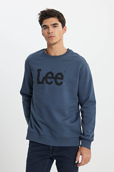 Lee Crew Neck Anthracite Men's Sweatshirt L80Xtjtg_Crew Neck Sweatshirt