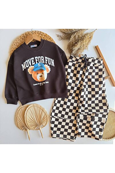 Miniminnakkidswear Erkek çocuk 3 iplik %100 cotton pamuk oversize (geniş kalı...