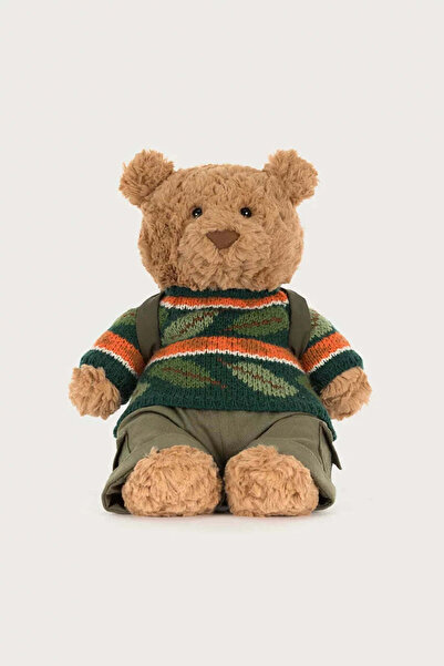 THE WHITE COMPANY Jellycat Bartholomew Bear Camper Teddy Bear Plush Toy - Green