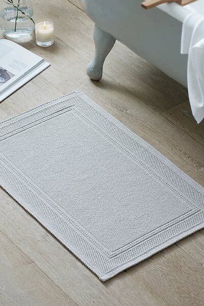 THE WHITE COMPANY Antibes Cotton Bath Mat - Gray, 50 X 80 cm