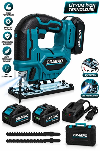Dragro 21v Çelik Mandren Akülü Kömürsüz Bakır Sargılı Dekupaj Makinası