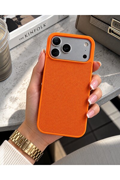 KILIF HOUSE Iphone 17 Pro Max Uyumlu İçi Süet Kamera Korumalı Mat Örgü Dokulu...