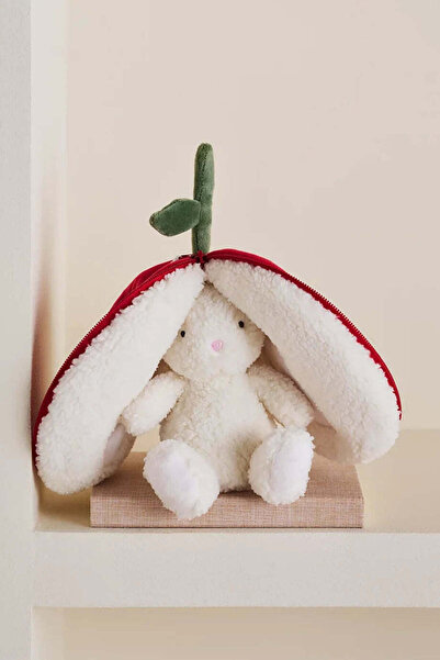 THE WHITE COMPANY Cherry Rabbit Surprise Children's Plush Toy - Red
