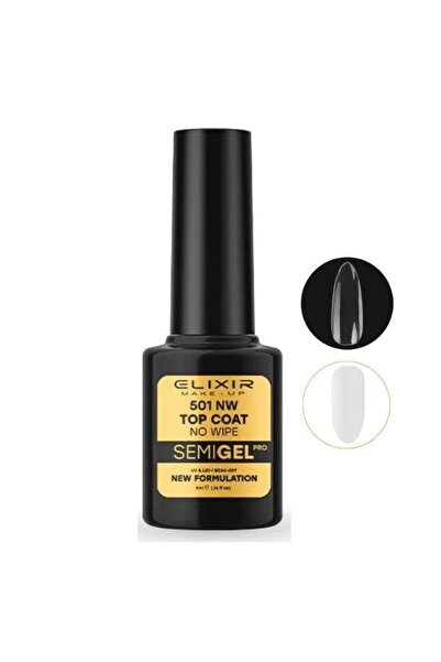 Elixir Επαγγελματικό Τοπ Κοντ Μπόουτ (Top Coat) Ημι-τζελ 501 Χωρίς Σκούπισμα ...