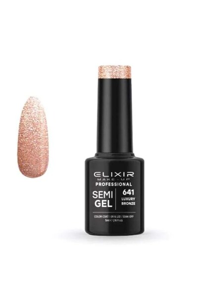 Elixir Επαγγελματικό Ημι-τζελ Ημι-μόνιμο Βερνίκι Νυχιών 641 Πολυτελές Μπρονζέ...