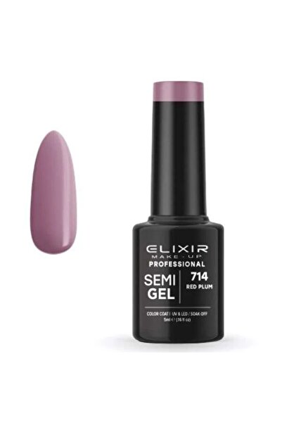 Elixir Επαγγελματικό Ημι-τζελ Ημι-περμανεντ Βερνίκι Νυχιών 714 Κόκκινο Δαμασκ...