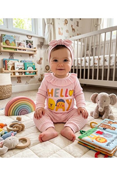 Baby Mii Fiyonk Bantlı Yaka Fırfırlı Tulum
