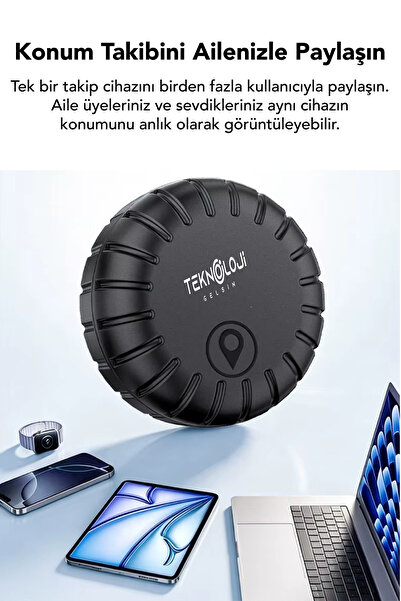 Teknoloji Gelsin Tag GPS Araç, Motor Eşya veya Çocuk ı Akıllı Takip Cihazı Canlı Konum Android ve IOS Uyumlu