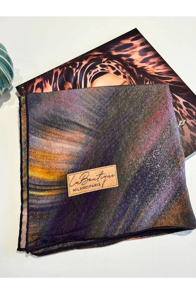 LA BOUTIQUE Organik Güz Yaz Serinliği Desenli Eşarp