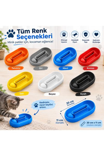 Sanemiss Top Yakalama Cat Toy Oval (20Cm*11Cm) - Paw Exercise