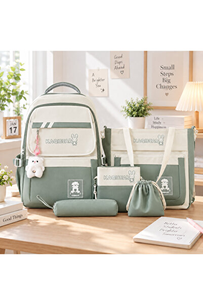 Generic Brand 5-Piece School Backpack Bag Set with Tote Bag, Crossbody Pouch,...