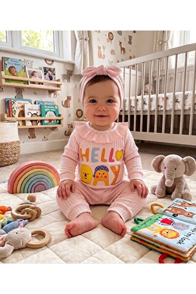 Baby Mii Fiyonk Bantlı Yaka Fırfırlı Tulum