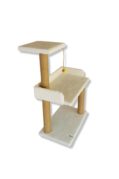 Empressco 82 cm White Cat Scratching Post with Terrace
